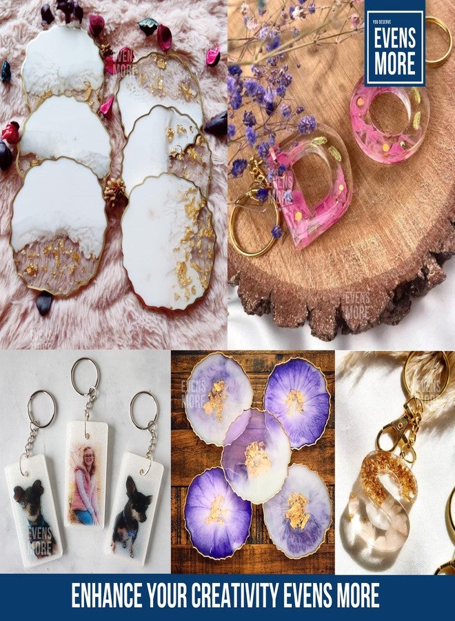 EVENS MORE Alphabet Keychain Number Making With Hole Mould For Resin Art With Glitter,Multicolor - Image 3
